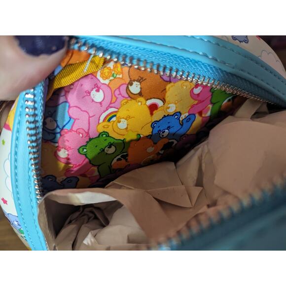 NWT Loungefly Care Bears AOP Backpack 40th Anniversary - Picture 13 of 14